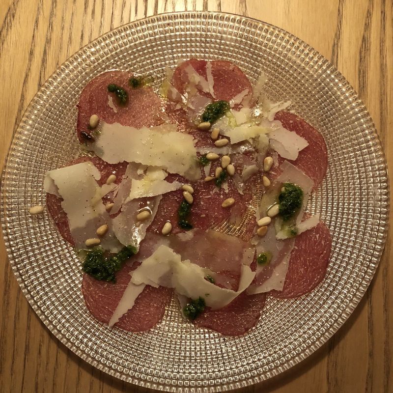 Carpaccio with Parmesan and pine nuts – Bludenz