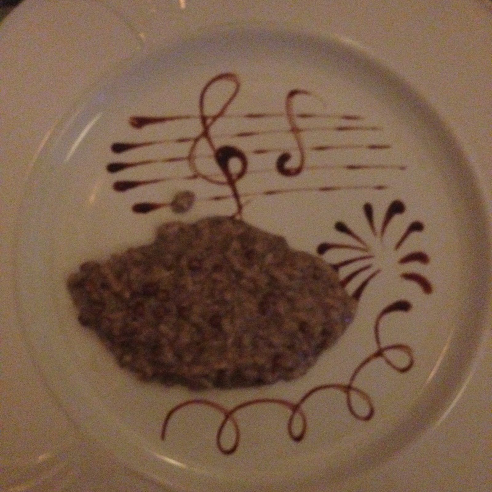 Dessert with a chocolate treble clef – Vienna