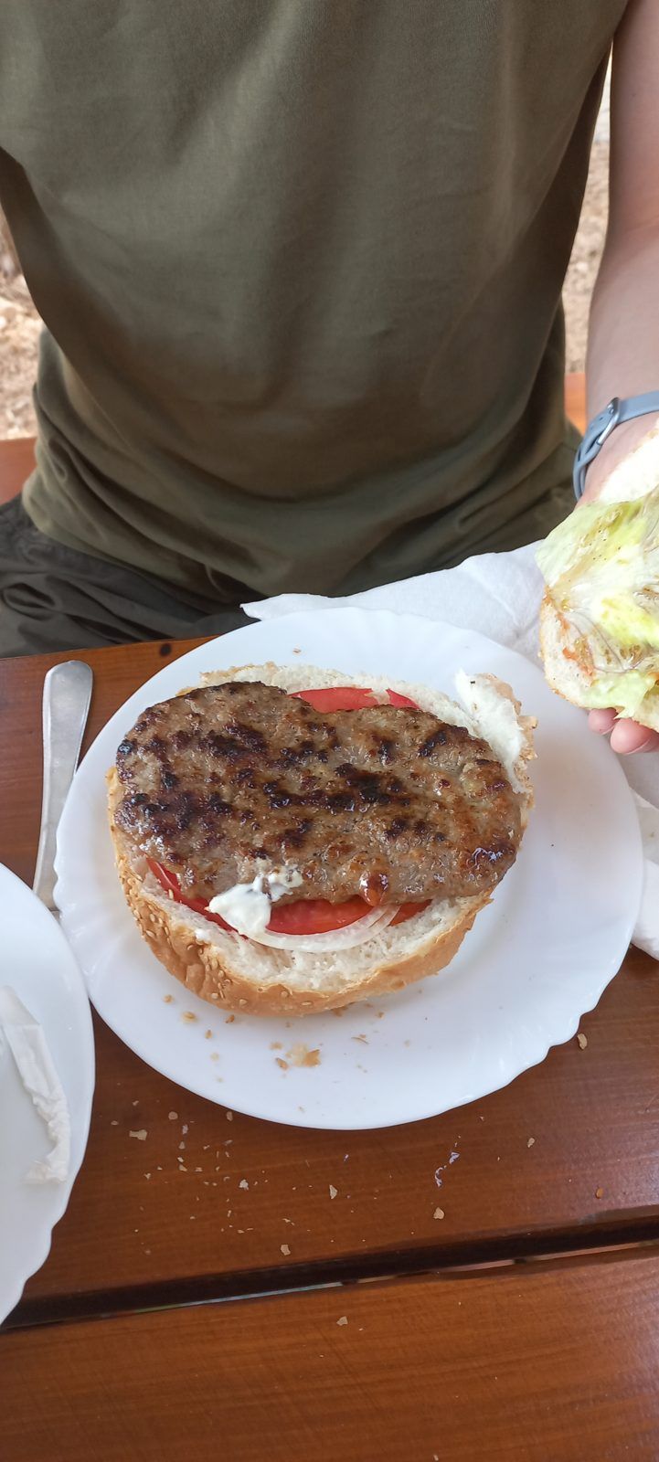 Grilled patty in a bun