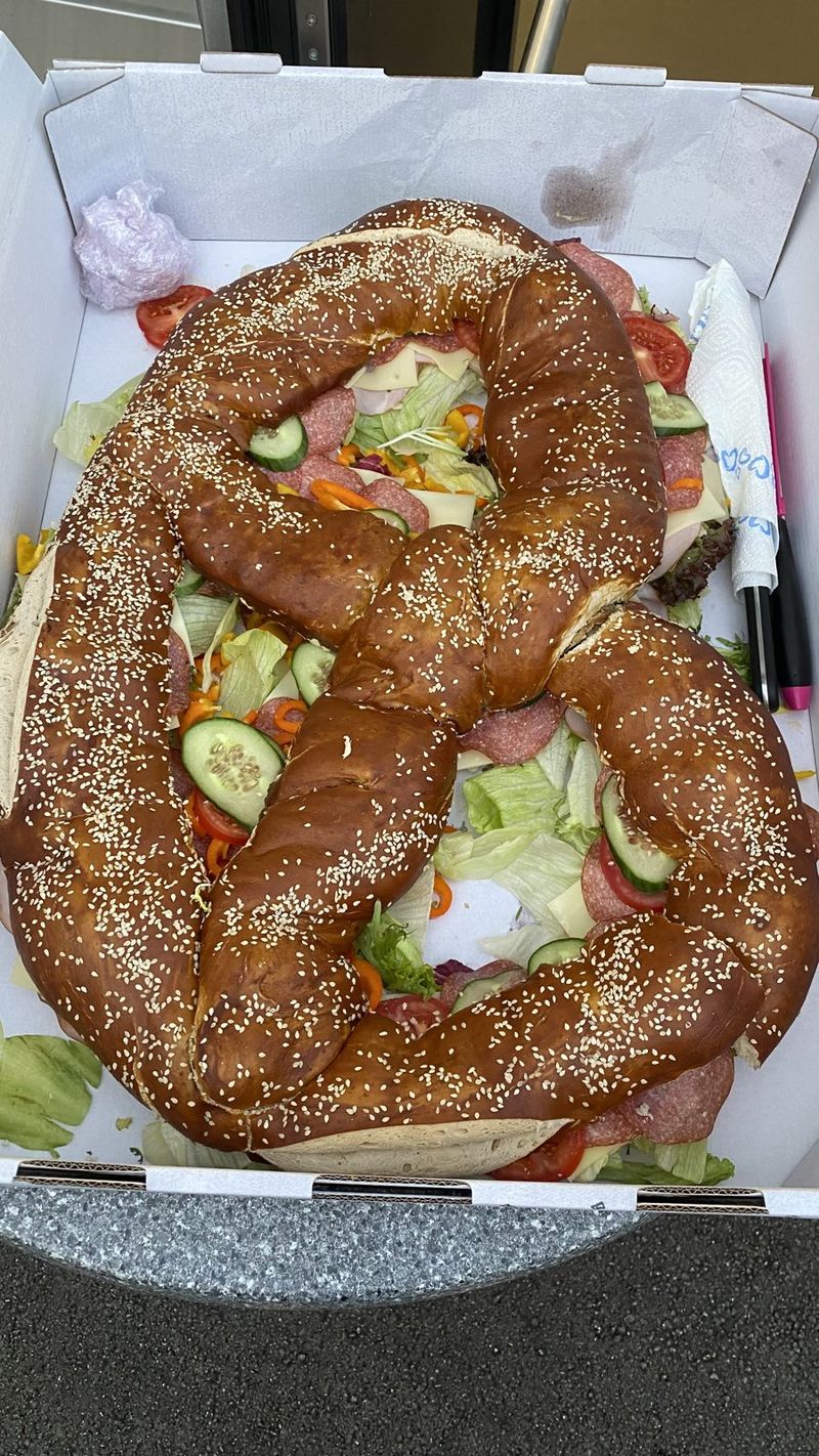 Giant filled pretzel – Linz