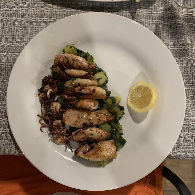 Grilled squid on chard – Rovinj