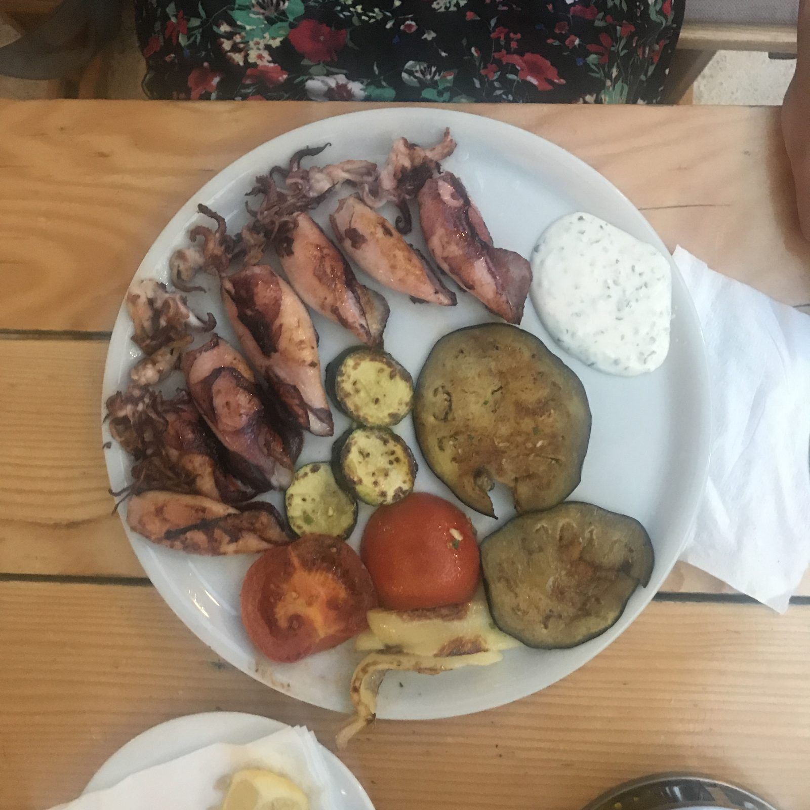 Grilled squid with grilled vegetables – Rijeka