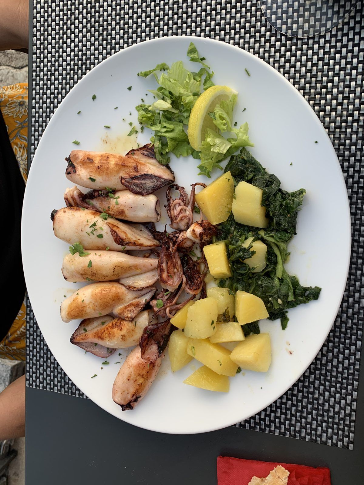 Gegrillte Calamari mit Mangold – Rovinj