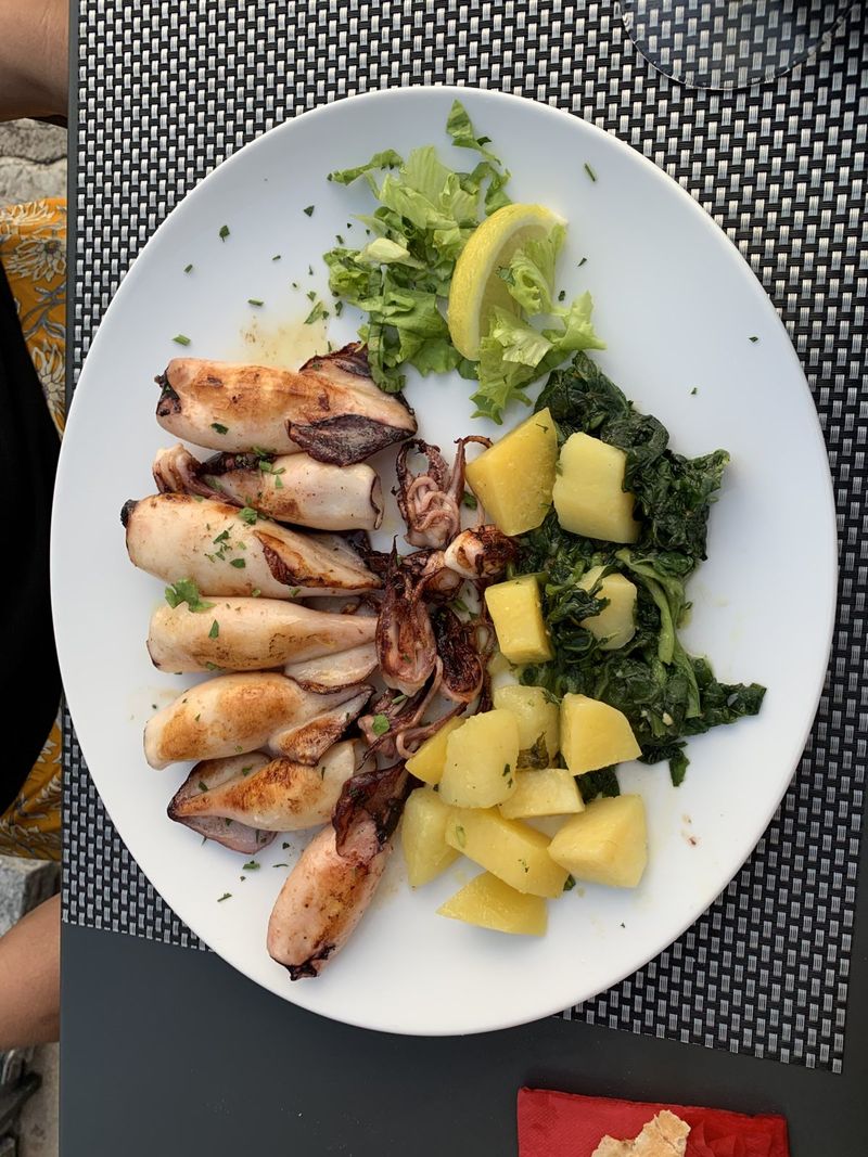 Grilled squid with chard – Rovinj