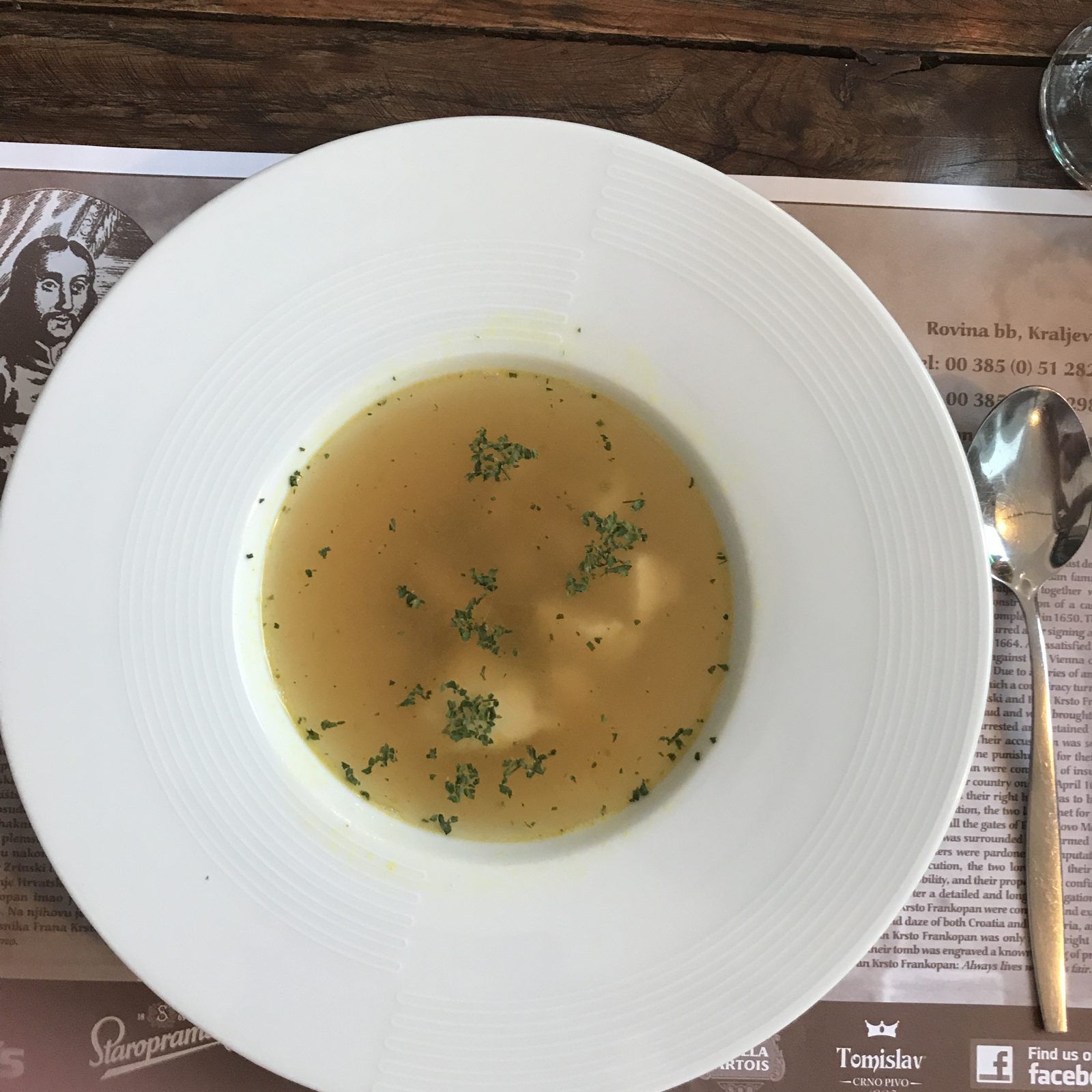 Clear broth with garnish – Rijeka