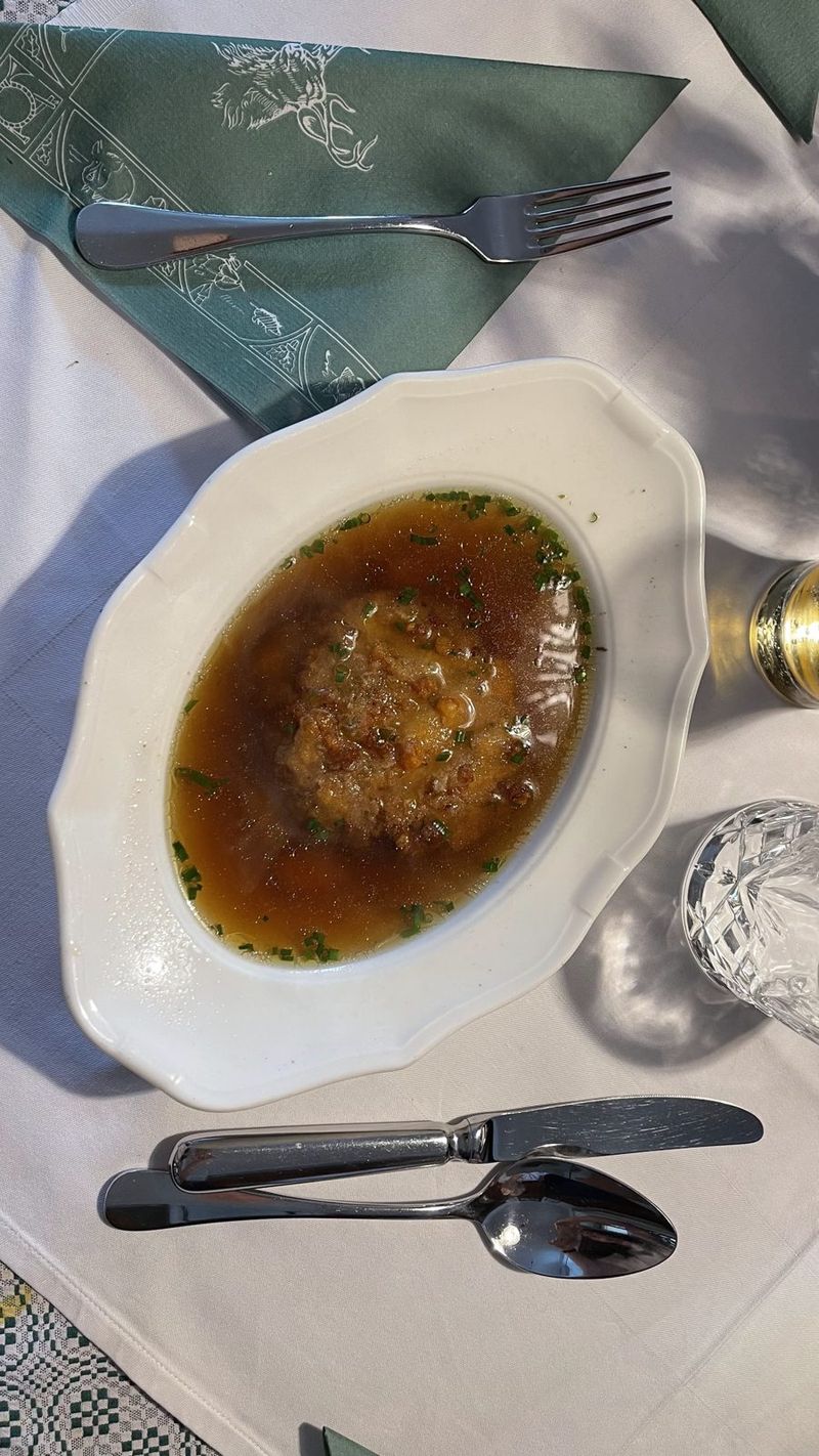 Liver dumpling soup