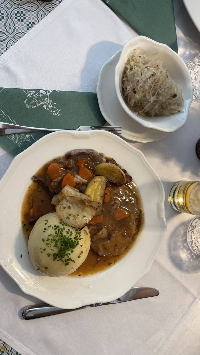 Ragout with bread dumpling