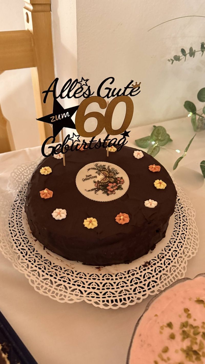 Chocolate cake for a 60th birthday