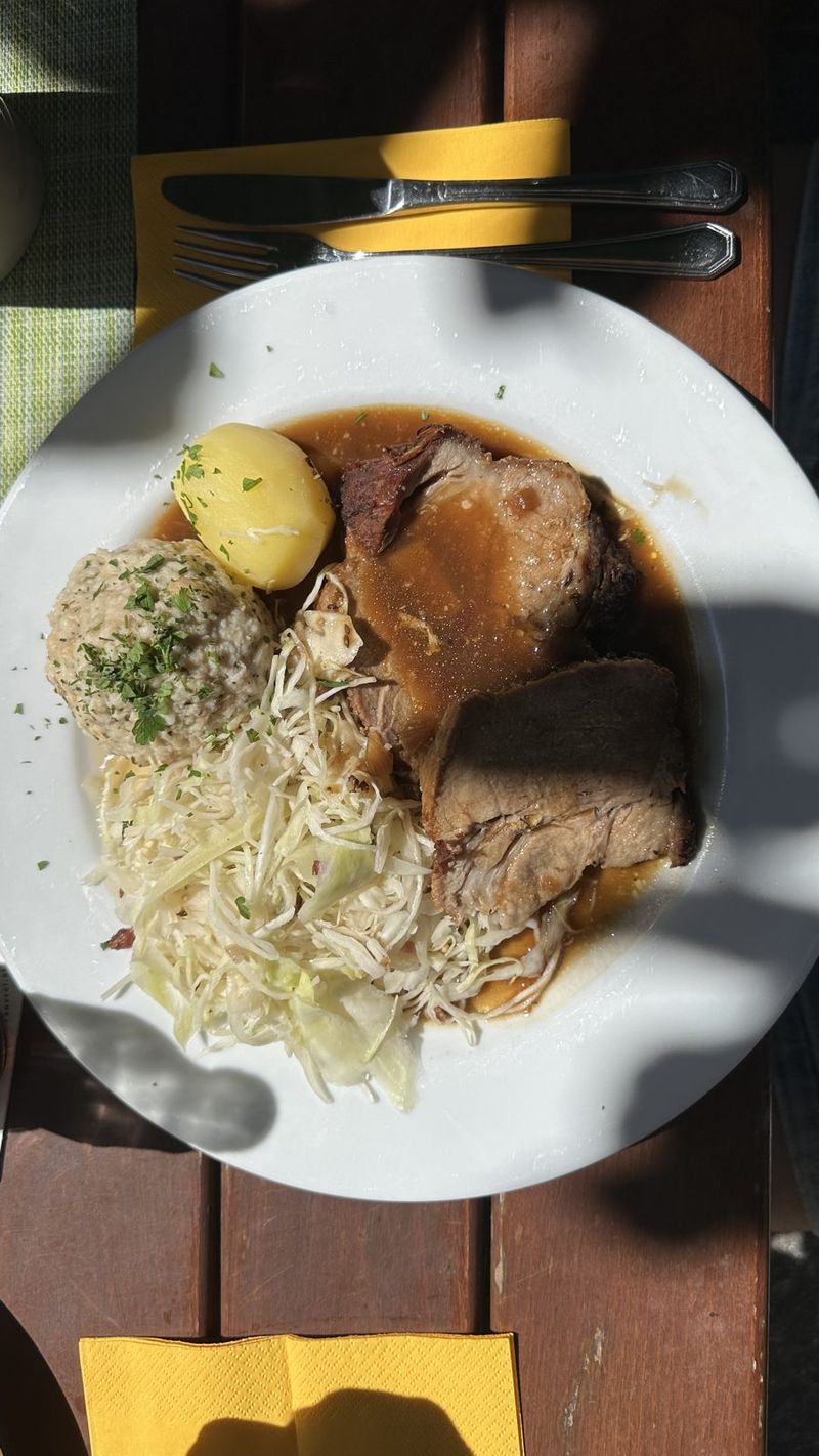 Roast pork with sauerkraut and potatoes – Freistadt