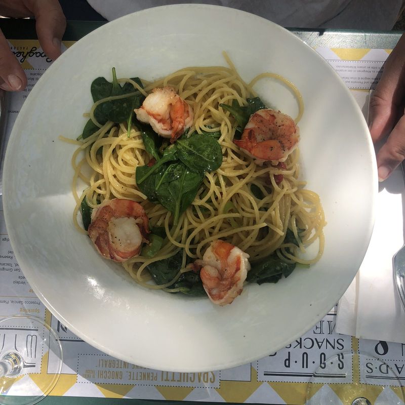 Spaghetti with prawns and spinach – Winterthur