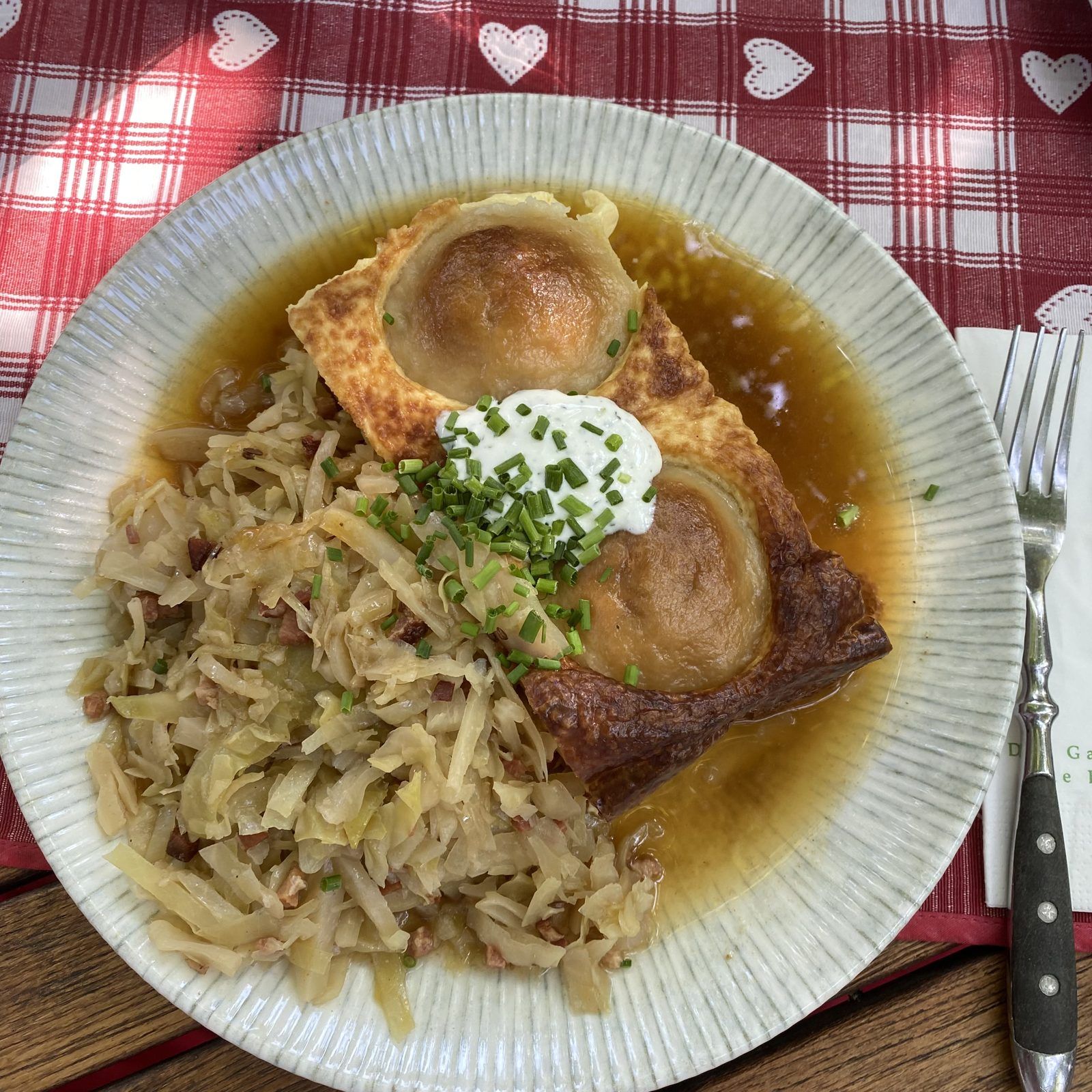 Dumplings on sauerkraut – Linz